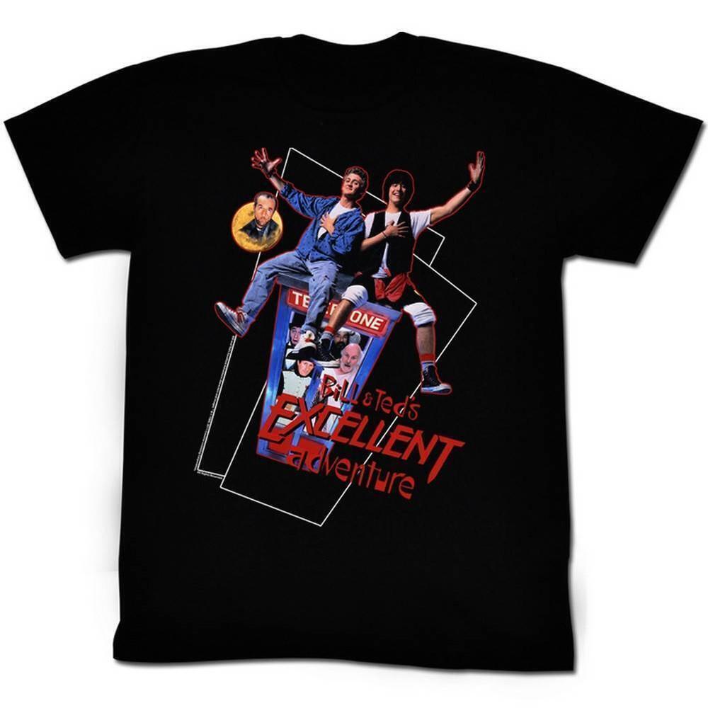 Bill And Ted Flying Black Adult T Shirt